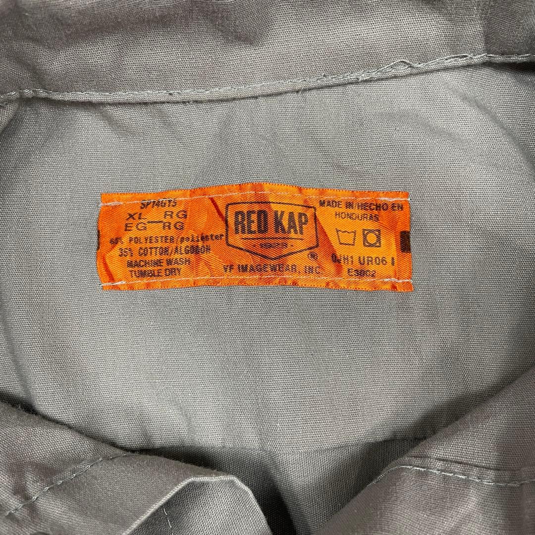 古着 RED KAP レッドキャップ 長袖ワークシャツ サイズXL グレー