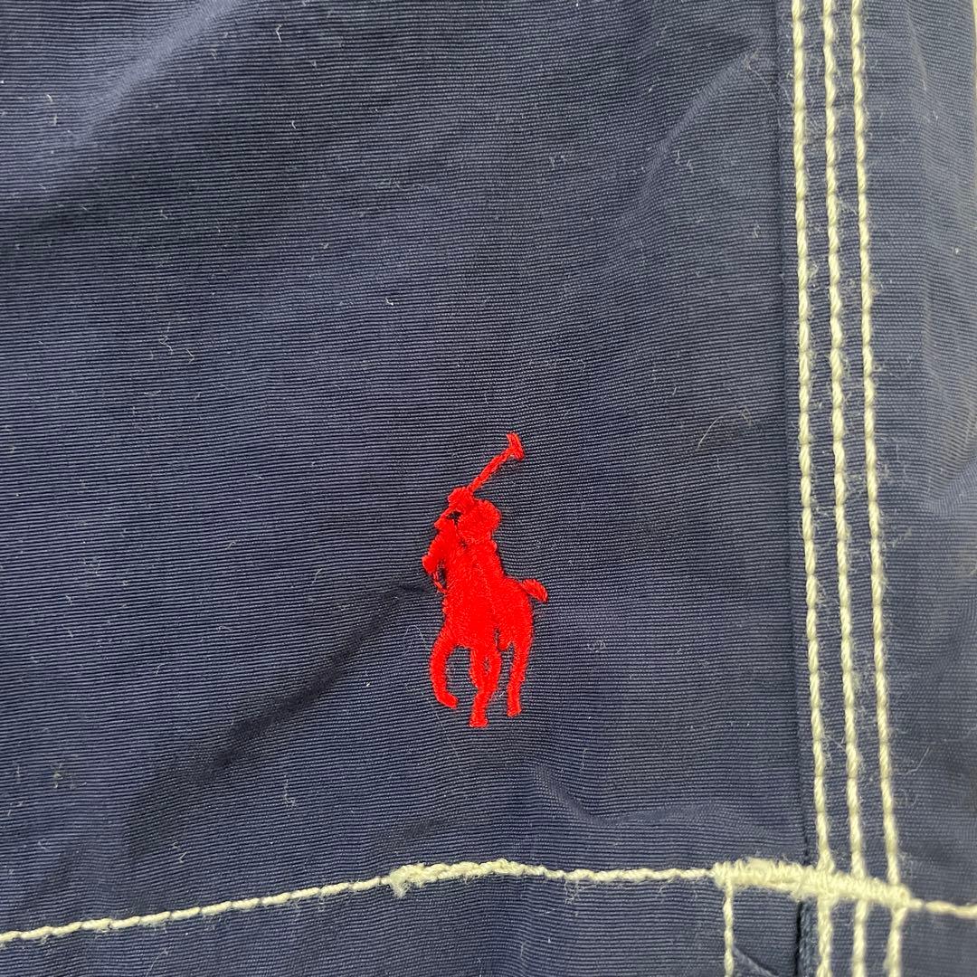 【美品】90s POLO RALPH LAUREN ネイビー スイムショーツ M