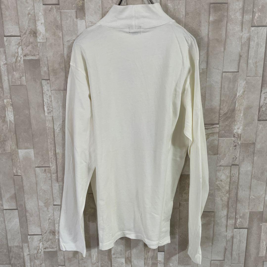 【美品】CALVIN KLEIN 長袖Tシャツ ハイネック M アイボリー