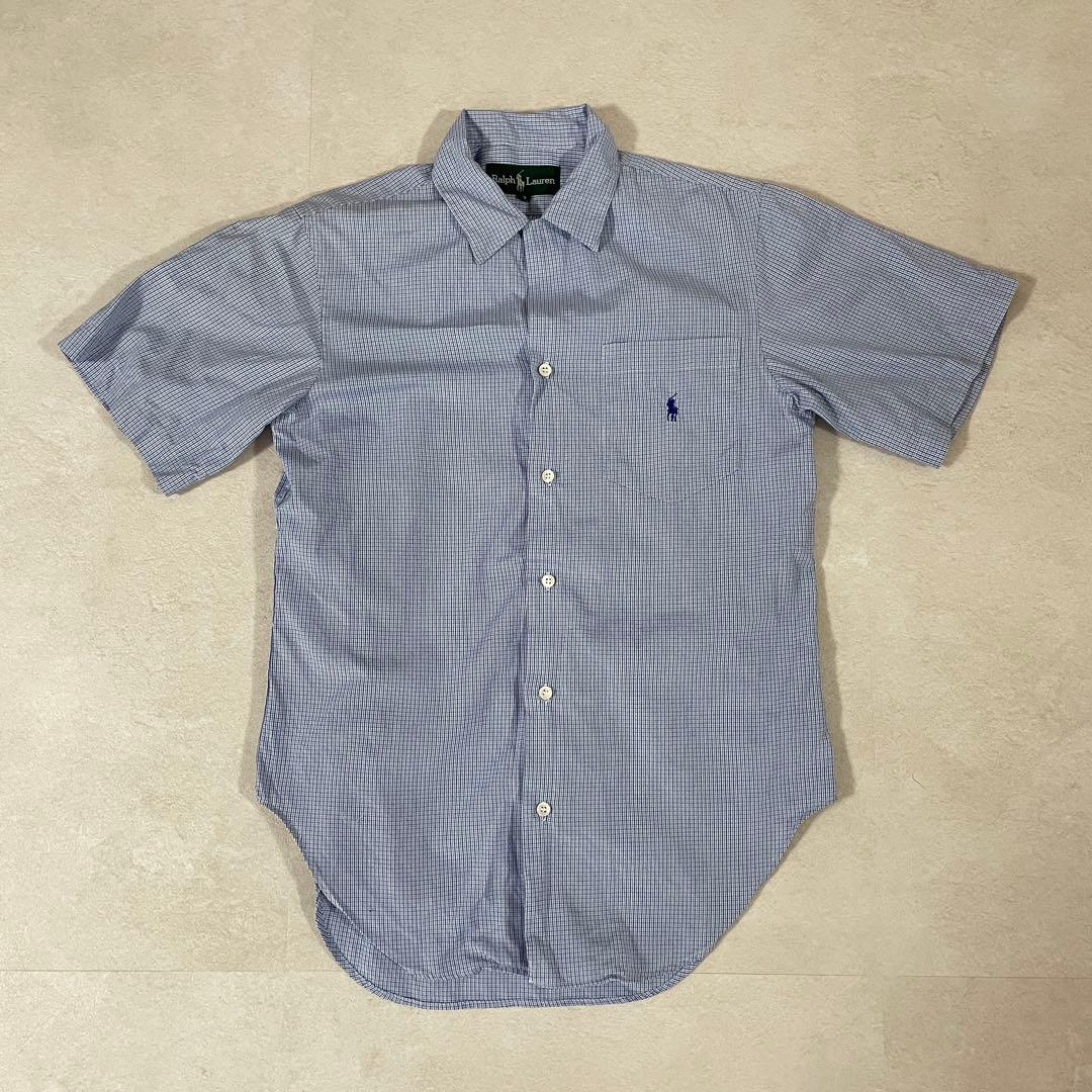 【美品】80s POLO RALPH LAUREN 半袖シャツ 7 チェック柄
