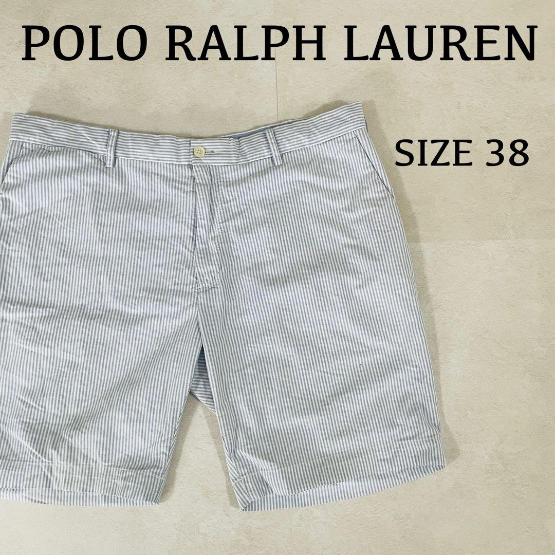 古着POLO RALPH LAUREN ハーフパンツ サイズ38 ストライプ柄