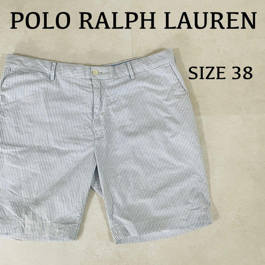 古着POLO RALPH LAUREN ハーフパンツ サイズ38 ストライプ柄