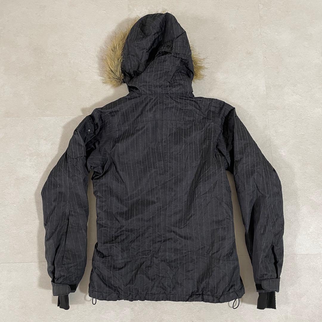 古着 THE NORTH FACE マウンテンパーカー ファー付 ストライプ