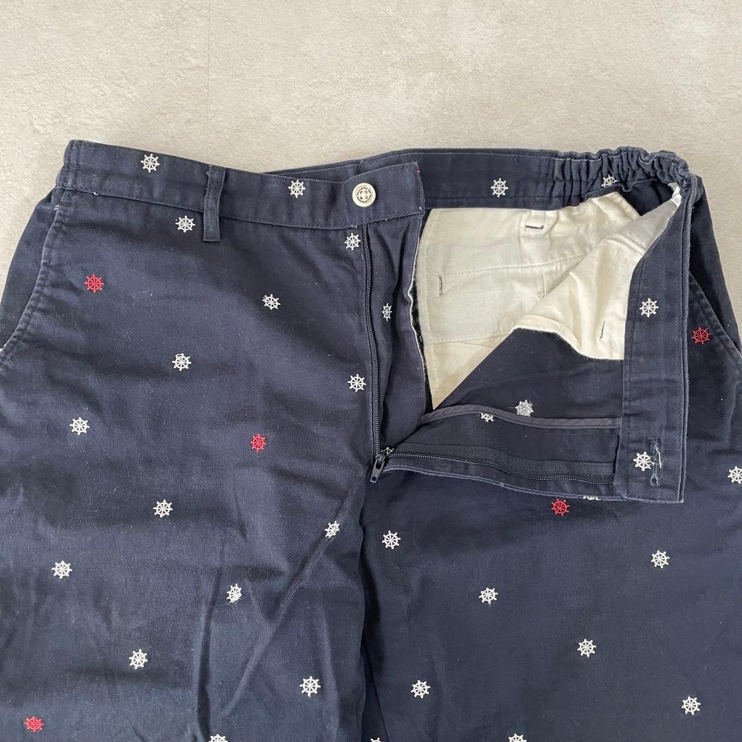 【美品】Kent IN TRADITION ハーフパンツ 総柄 XL ネイビー