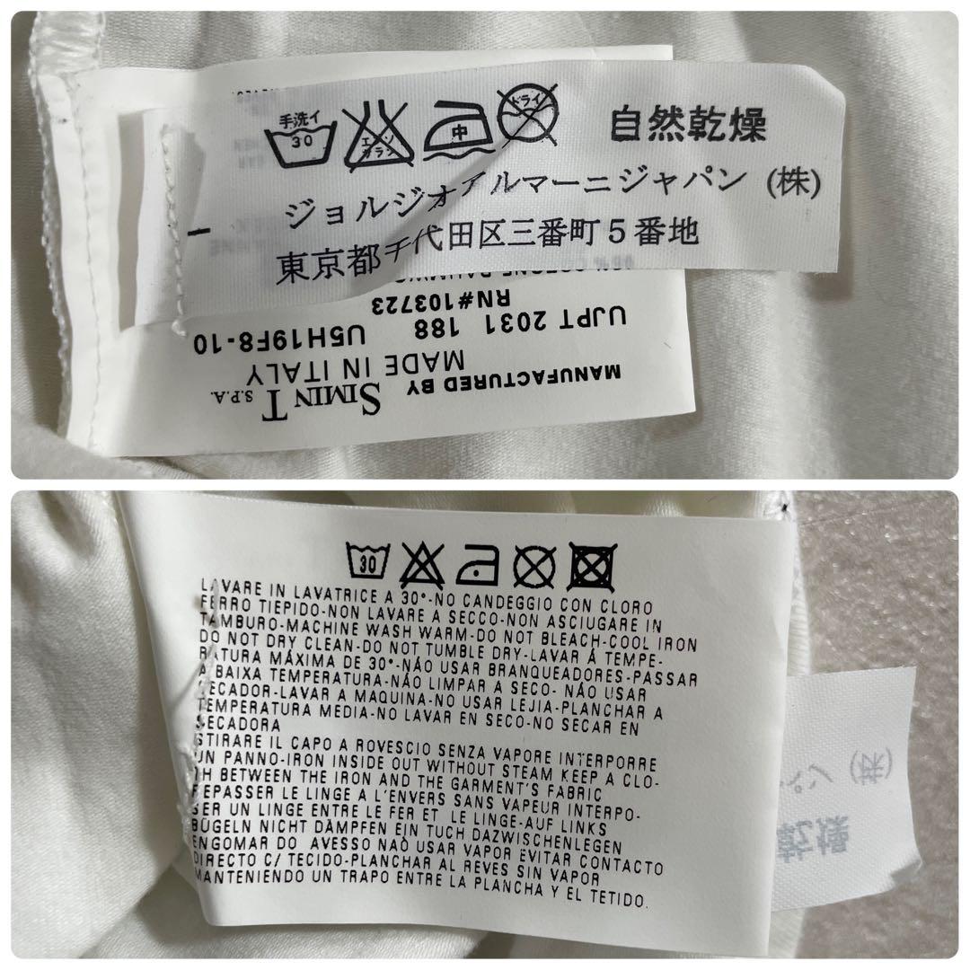 【美品】ARMANI JEANS 半袖Tシャツ ホワイト サイズ8