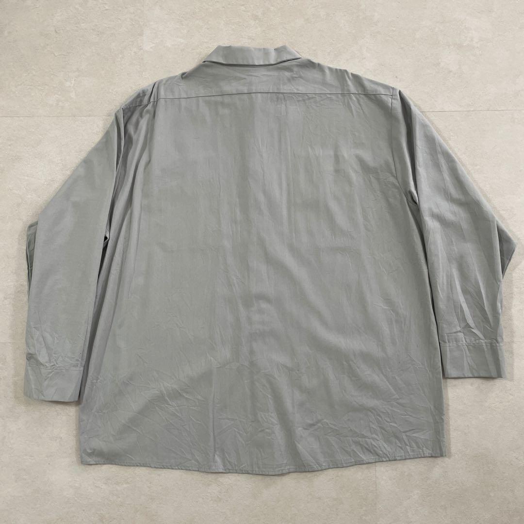 【美品】CiNTAS 長袖ワークシャツ ワッペン刺繍 グレー サイズ2XL