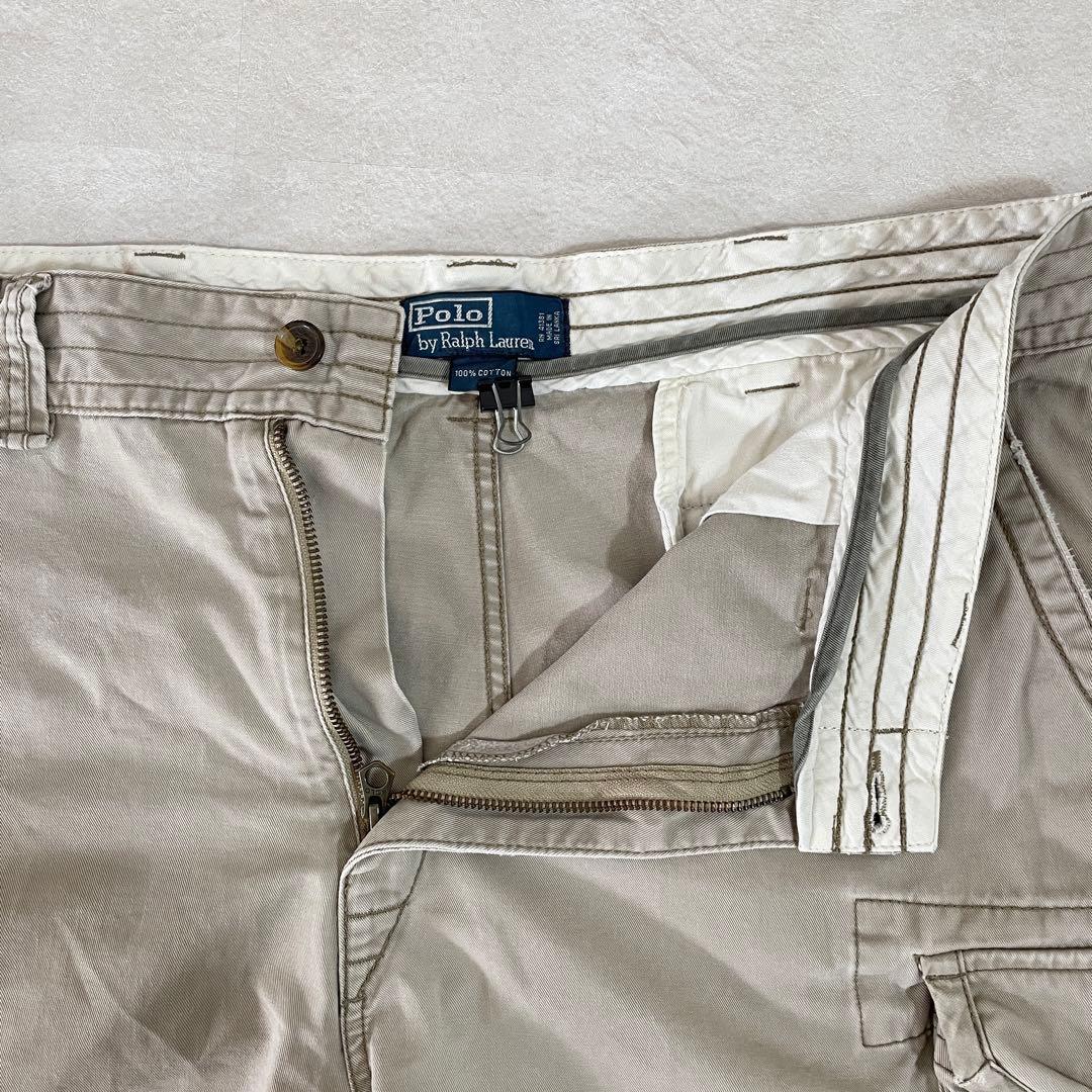 90s POLO RALPH LAUREN ハーフパンツ サイズ38 ベージュ