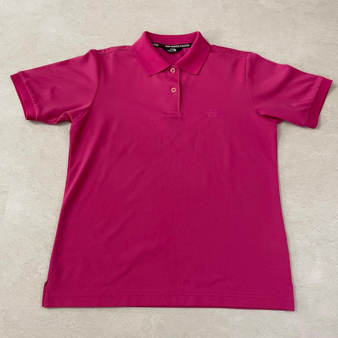 古着 THE NORTH FACE COOLMAX ピンク 半袖ポロシャツ L