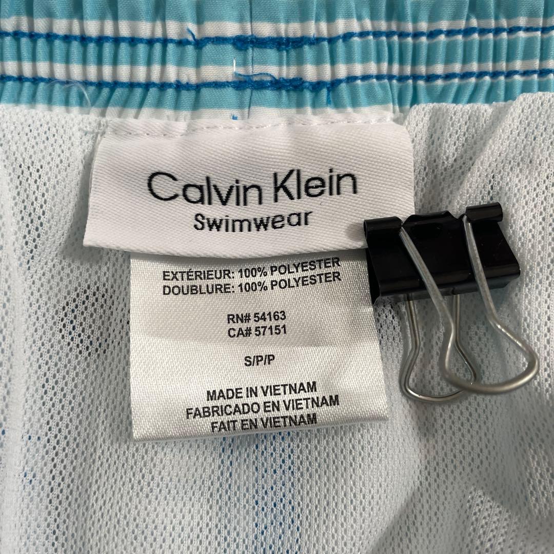 【新品未使用タグ付】Calvin Klein スイムショーツ ブルー Sサイズ