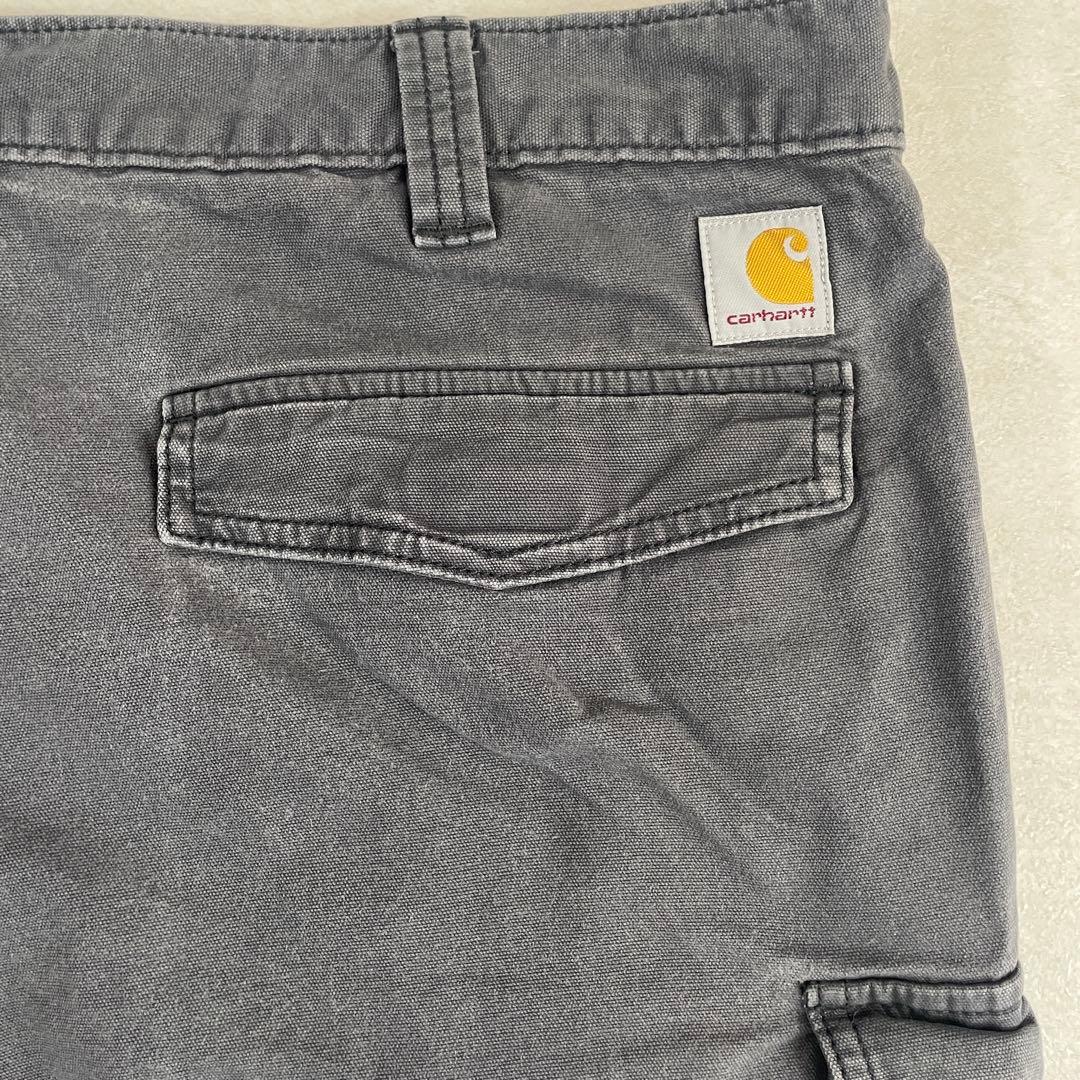 【美品】古着 carhartt ハーフパンツ カーゴパンツ サイズ38 グレー
