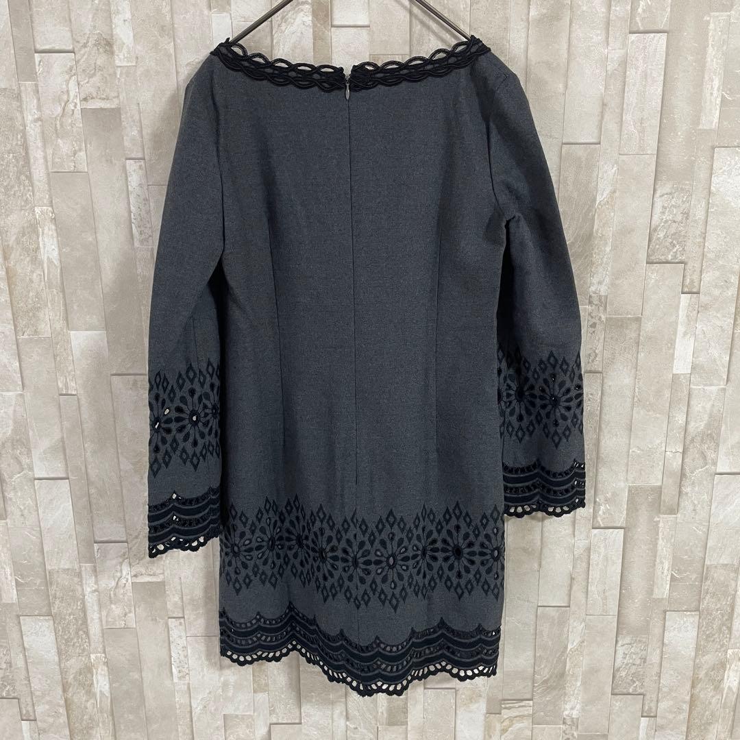 【美品】GRACE CONTINENTAL 長袖ワンピース 日本製 サイズ36