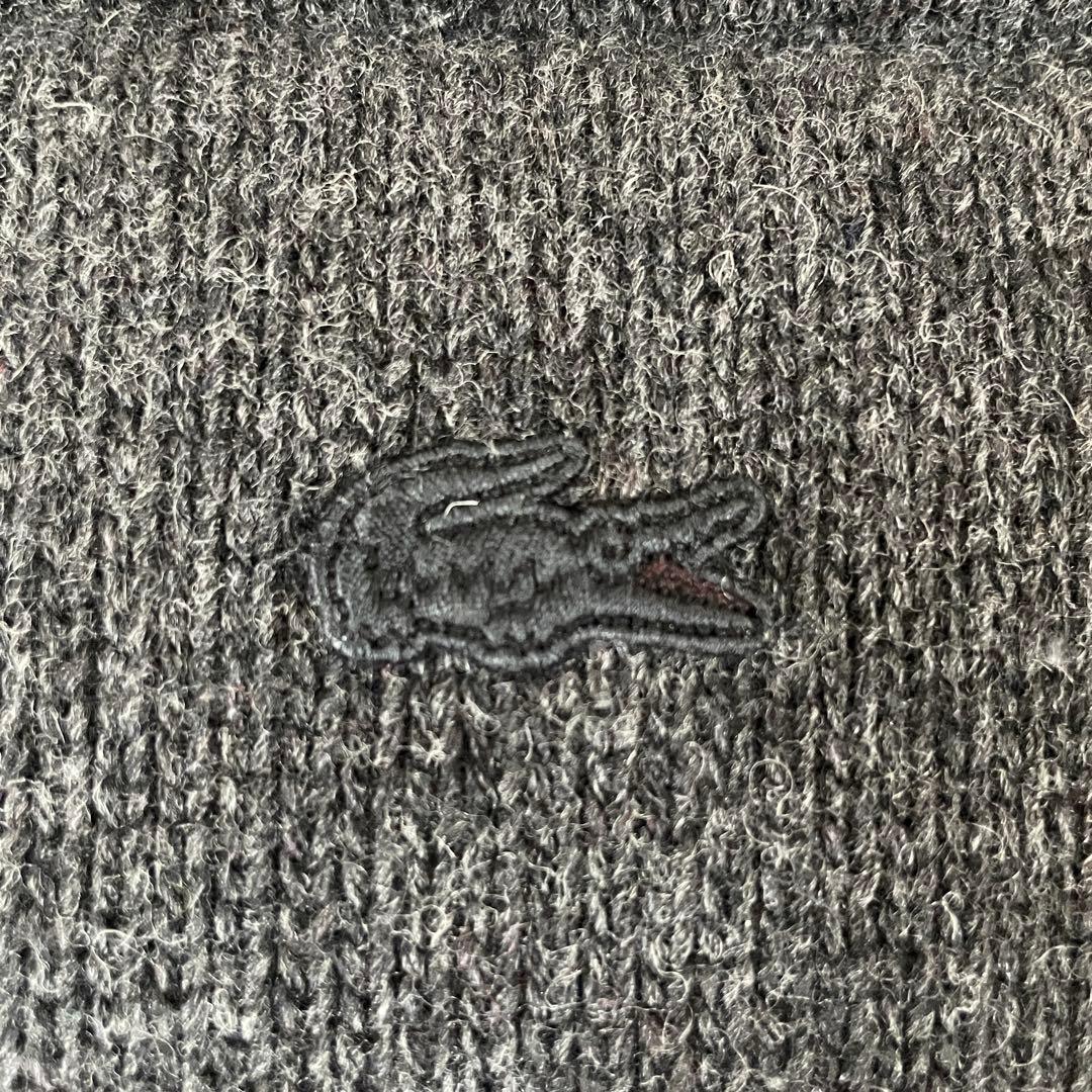 【美品】LACOSTE フード付き ダウンベスト サイズ34 グレー ツートン