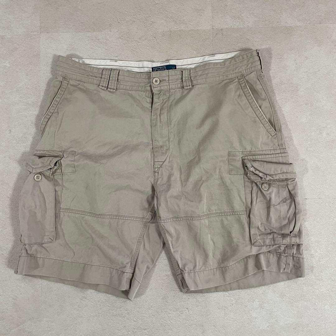 90s POLO RALPH LAUREN ハーフパンツ サイズ42 ベージュ