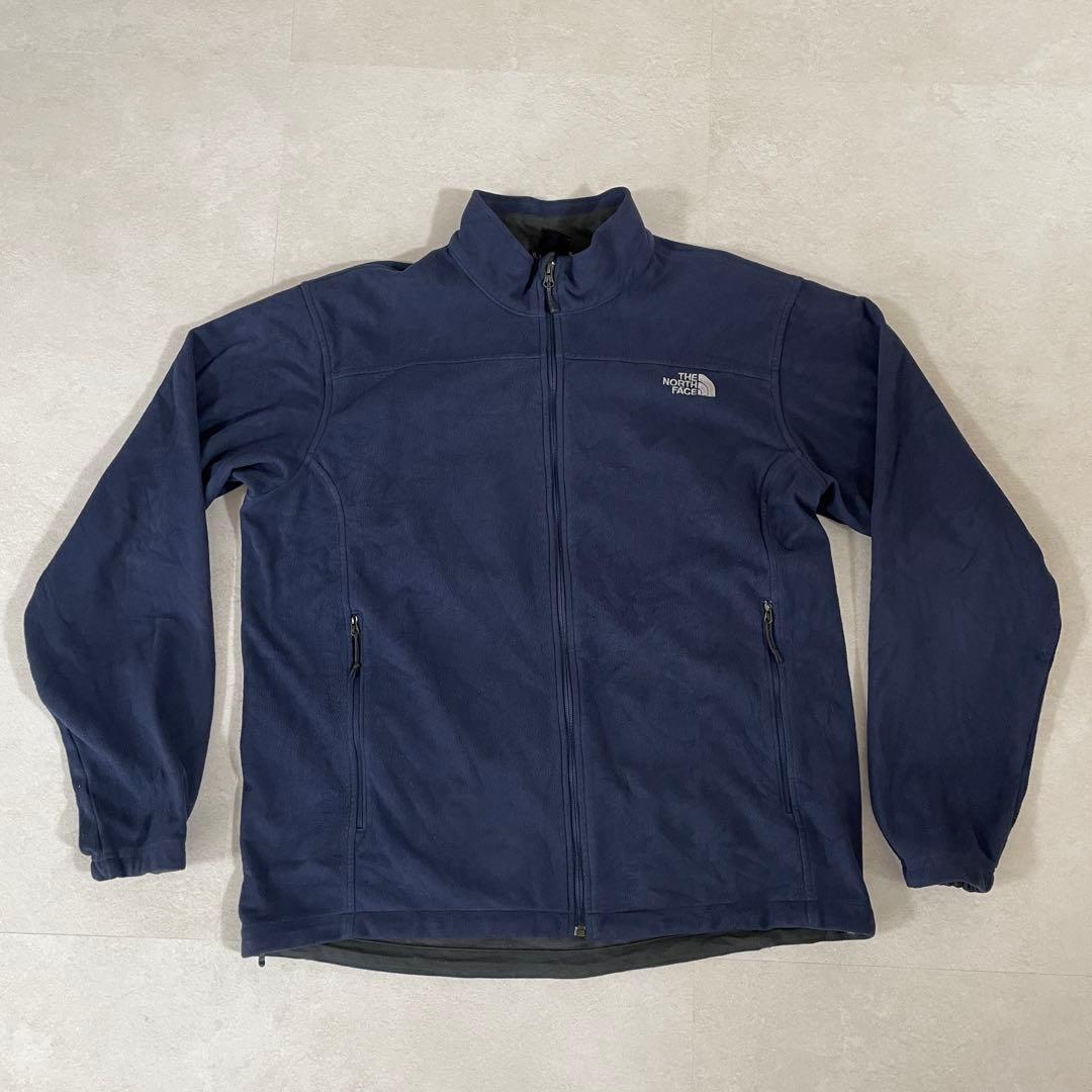 古着 THE NORTH FACE フリースジャケット サイズXL ネイビー