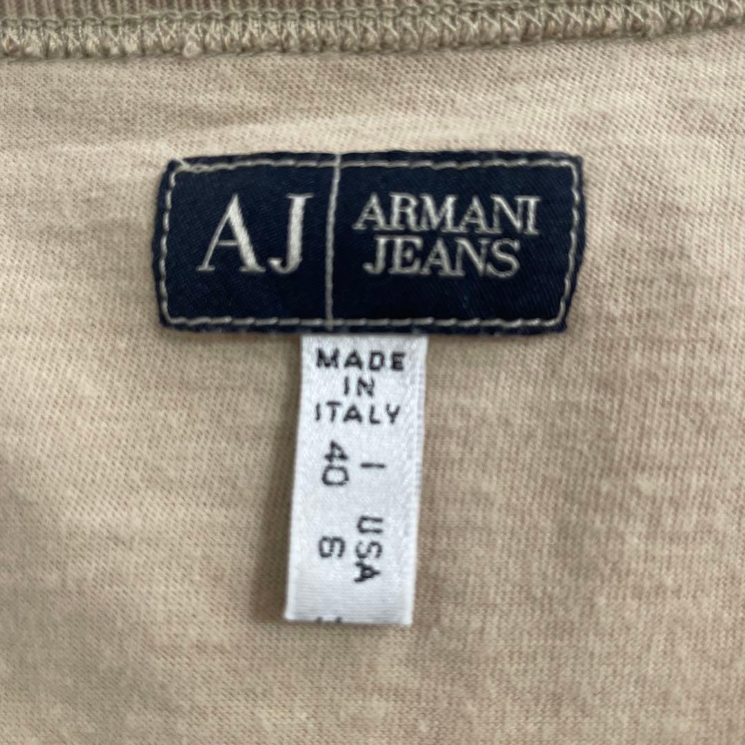 古着 ARMANI JEANS ベージュ 半袖Tシャツ Sサイズ