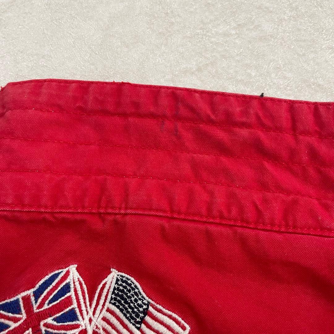 90s POLO RALPH LAUREN レッド ハーフパンツ Lサイズ