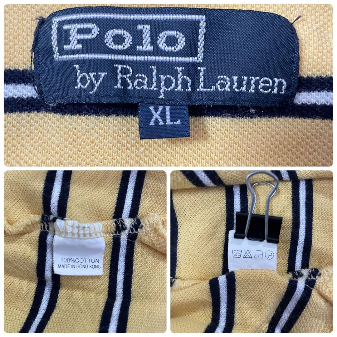 90s POLO RALPH LAUREN ポニー刺繍 半袖ポロシャツ ボーダー