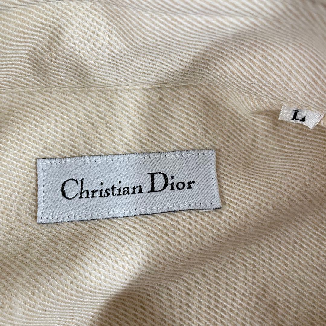 【美品】Christian Dior 長袖シャツ サイズL ベージュ