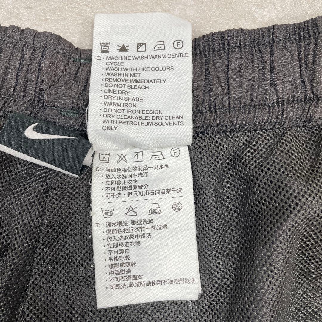 古着 Nike トラックパンツ 7分丈 ブラック×グリーン M