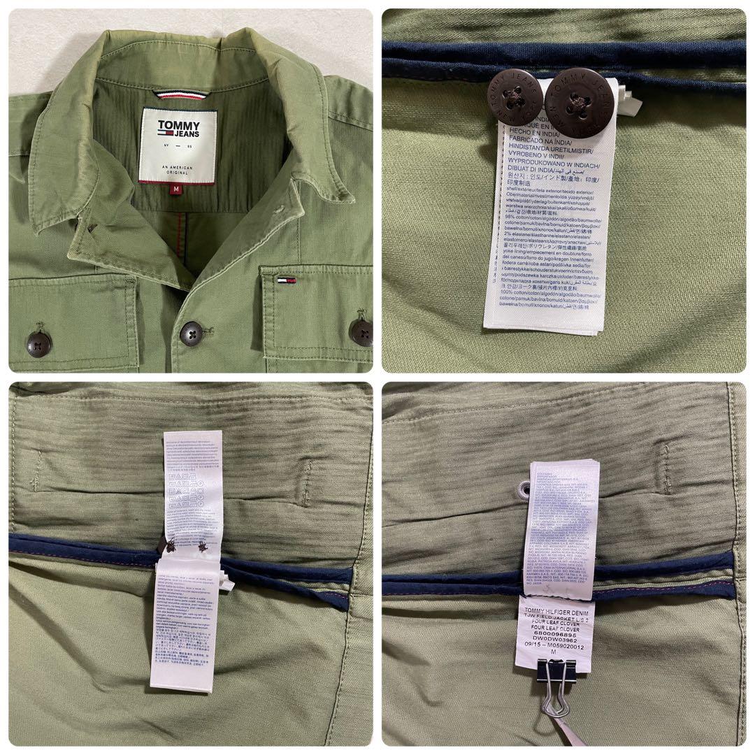 古着 TOMMY JEANS ミリタリージャケット サイズM カーキ