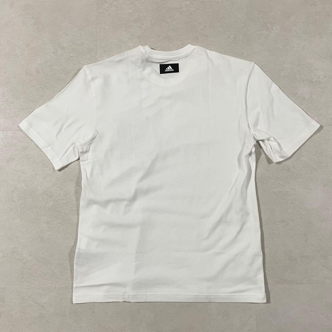 【新品未使用タグ付】adidas 半袖Tシャツ ロゴプリント サイズL 白