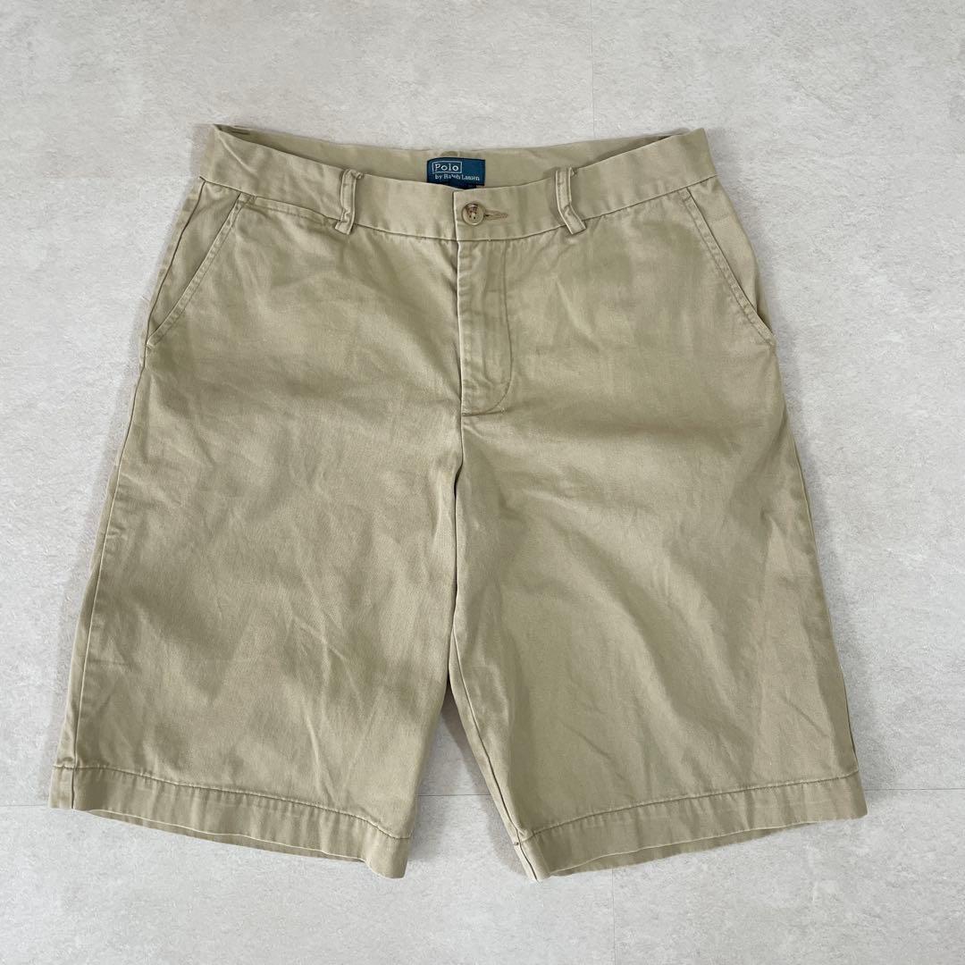 90s POLO RALPH LAUREN ハーフパンツ サイズ18 ベージュ
