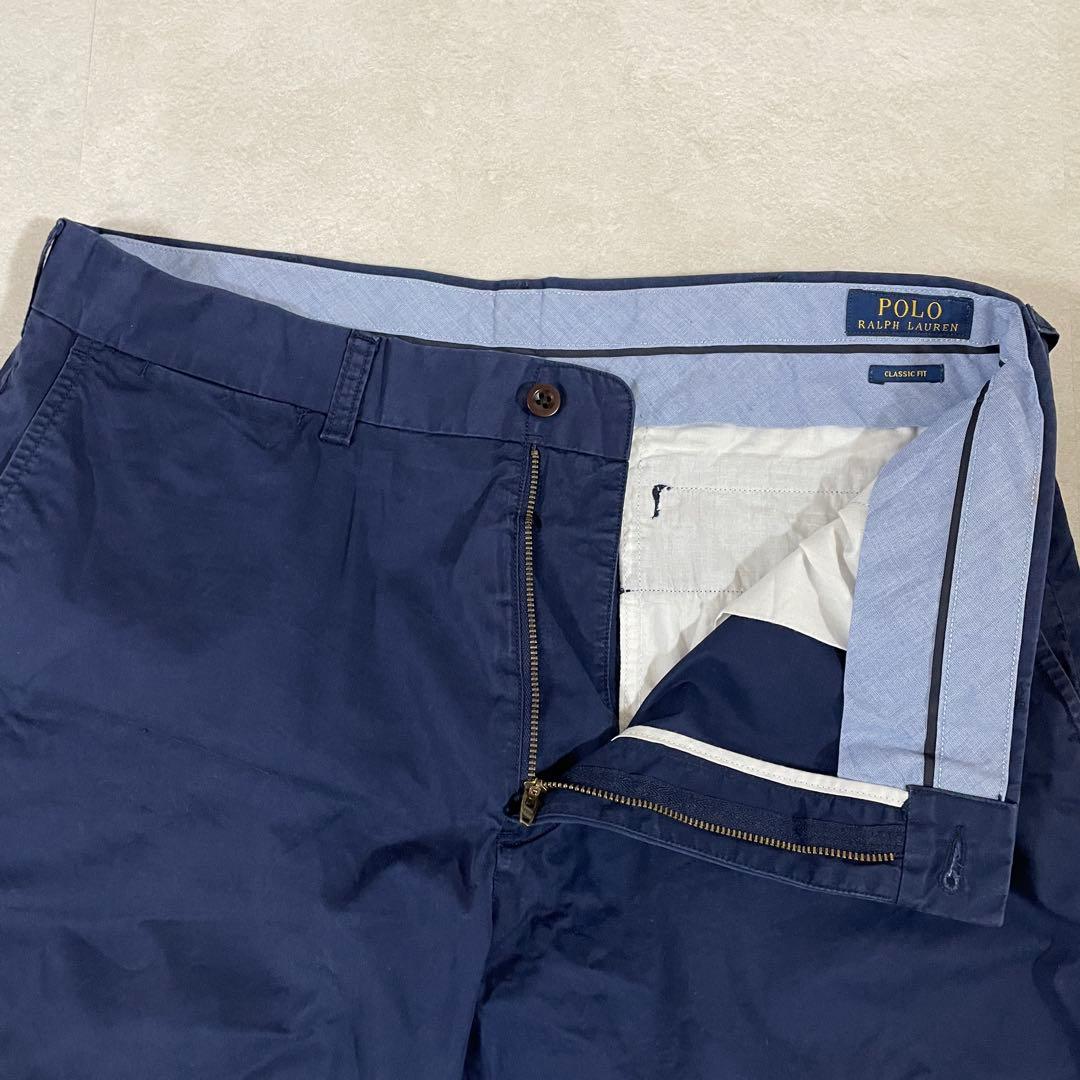 【美品】POLO RALPH LAUREN ハーフパンツ サイズ35 ネイビー
