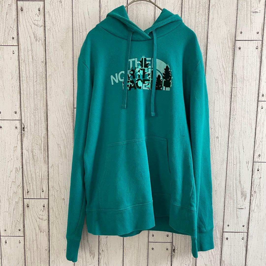 【美品】THE NORTH FACE 長袖パーカー Mサイズ ターコイズブルー