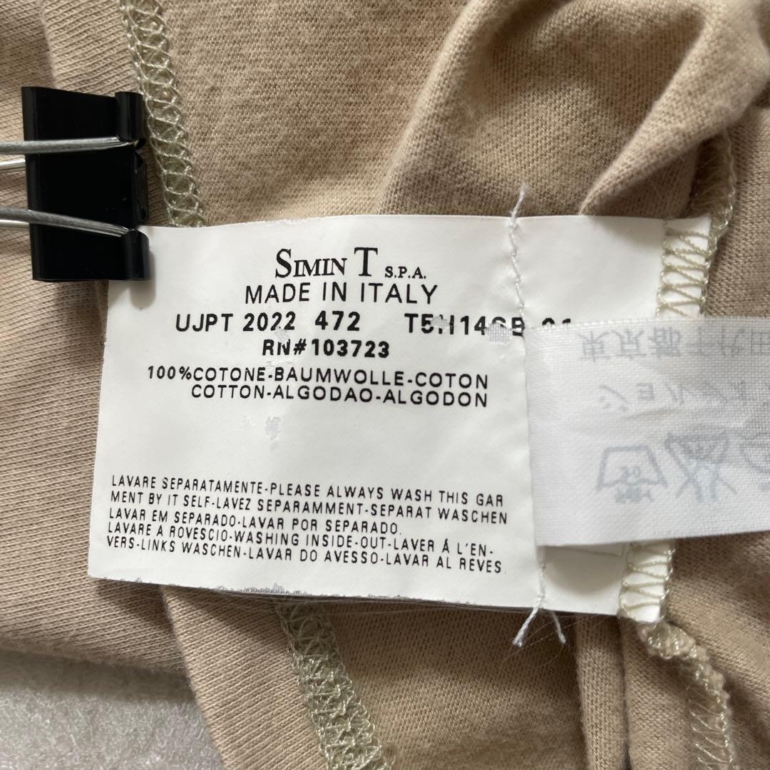 古着 ARMANI JEANS ベージュ 半袖Tシャツ Sサイズ