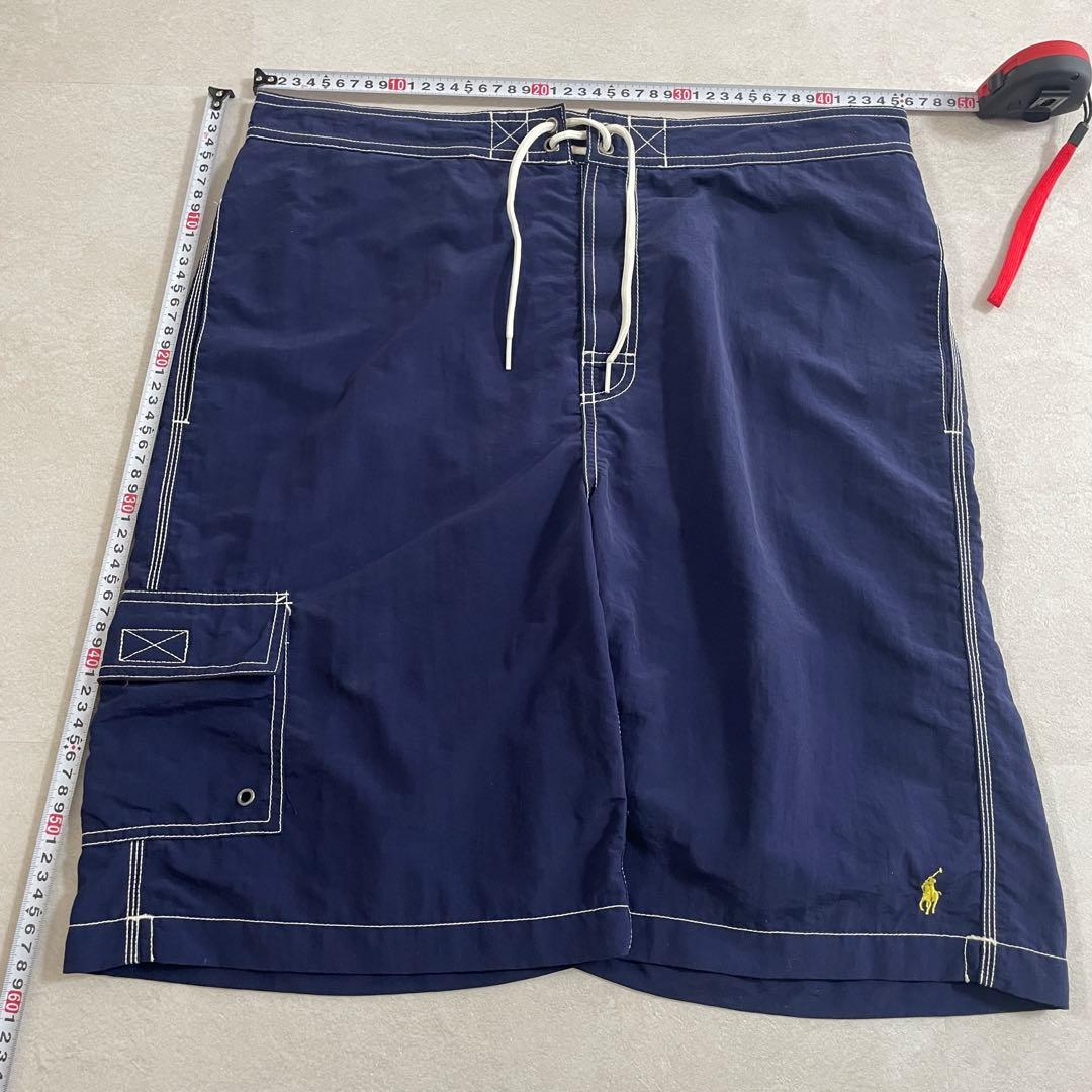 90s POLO RALPH LAUREN ネイビー スイムショーツ Lサイズ