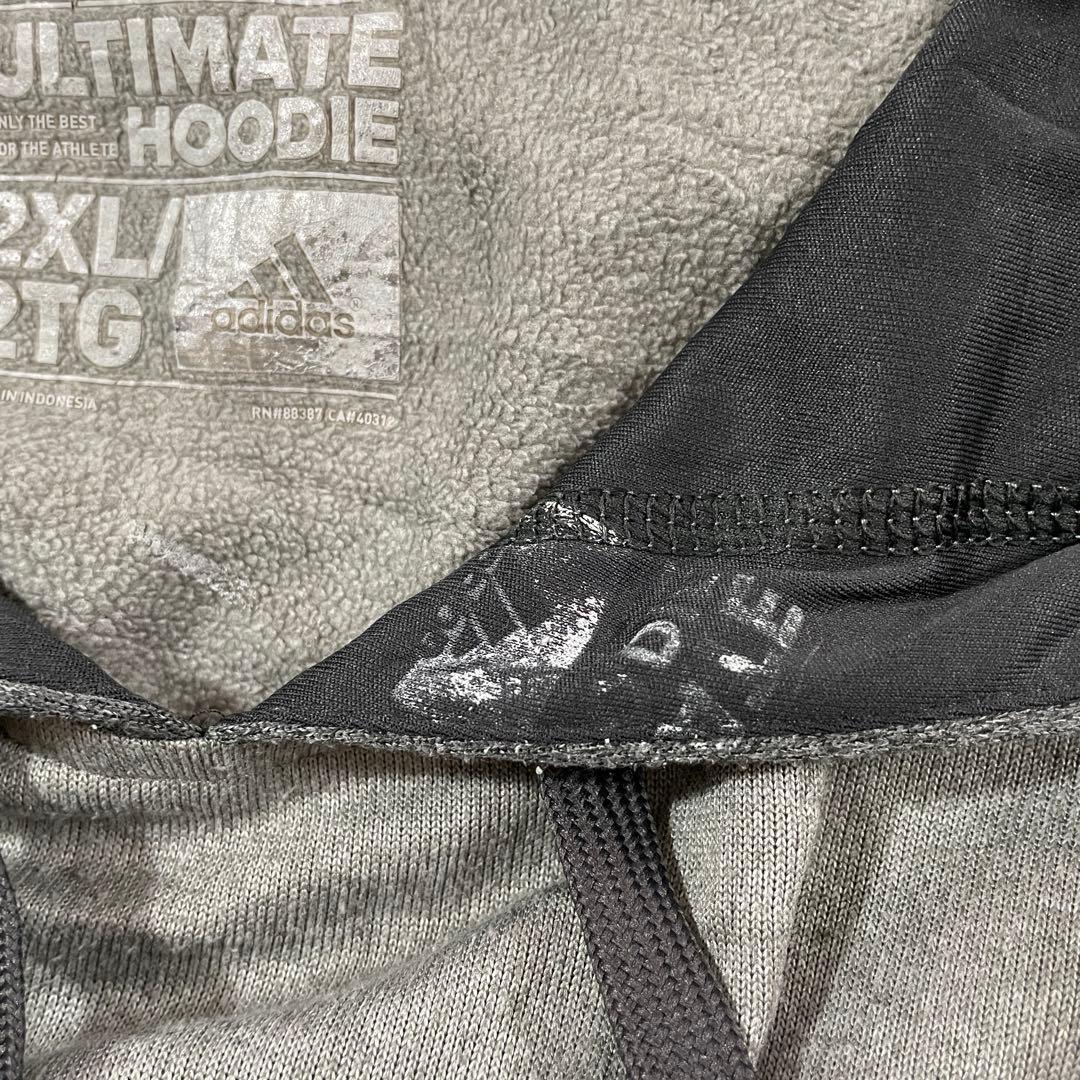 古着 adidas クライマウォーム プルオーバーパーカー ブラック2XL