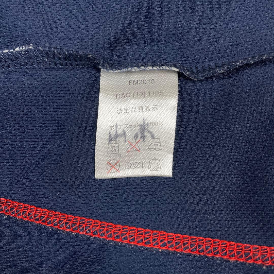 古着 FILA 半袖シャツ ハーフジップ スポーツウェア M ネイビー