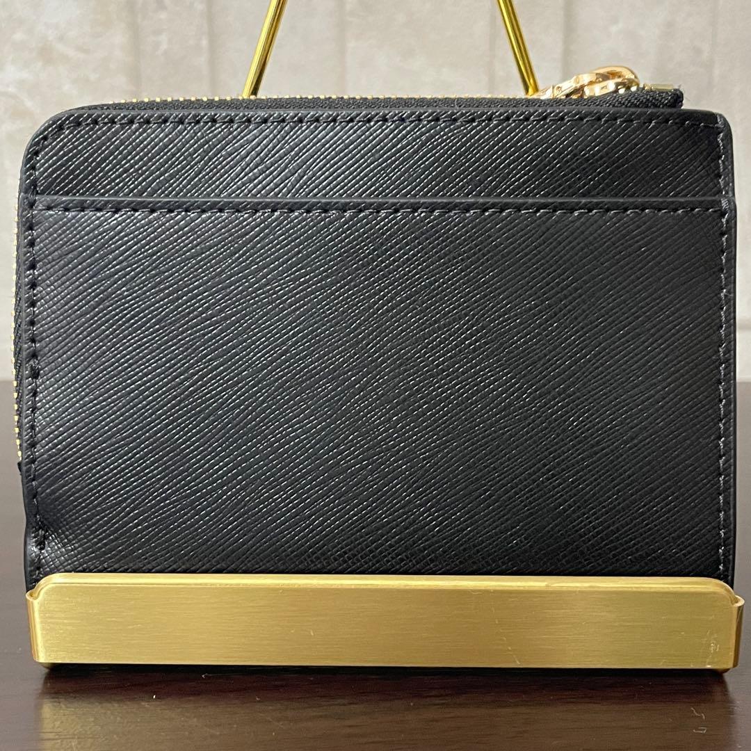 訳あり新品 kate spade 二つ折り財布 ブラック