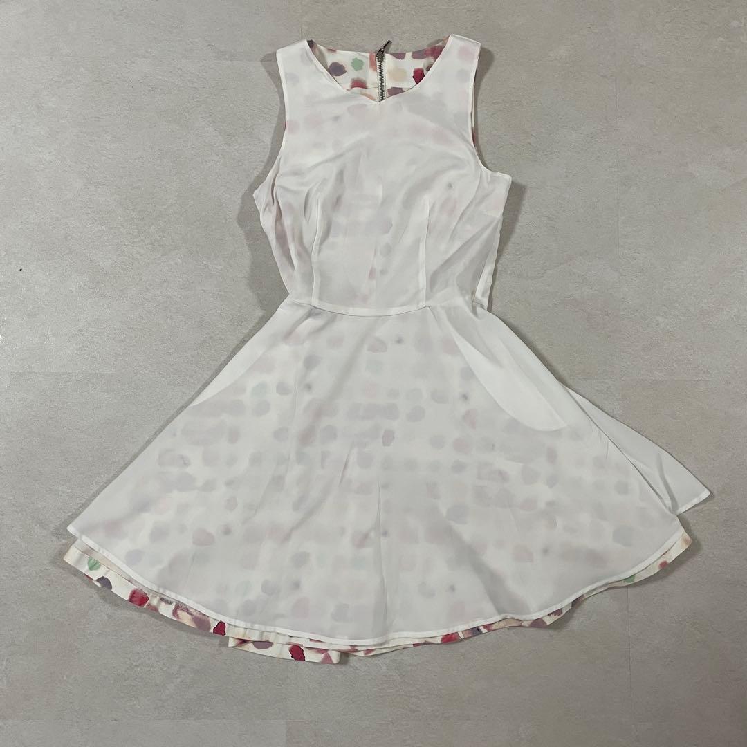 【美品】ARMANI EXCHANGE ノースリーブワンピース 水彩柄 2