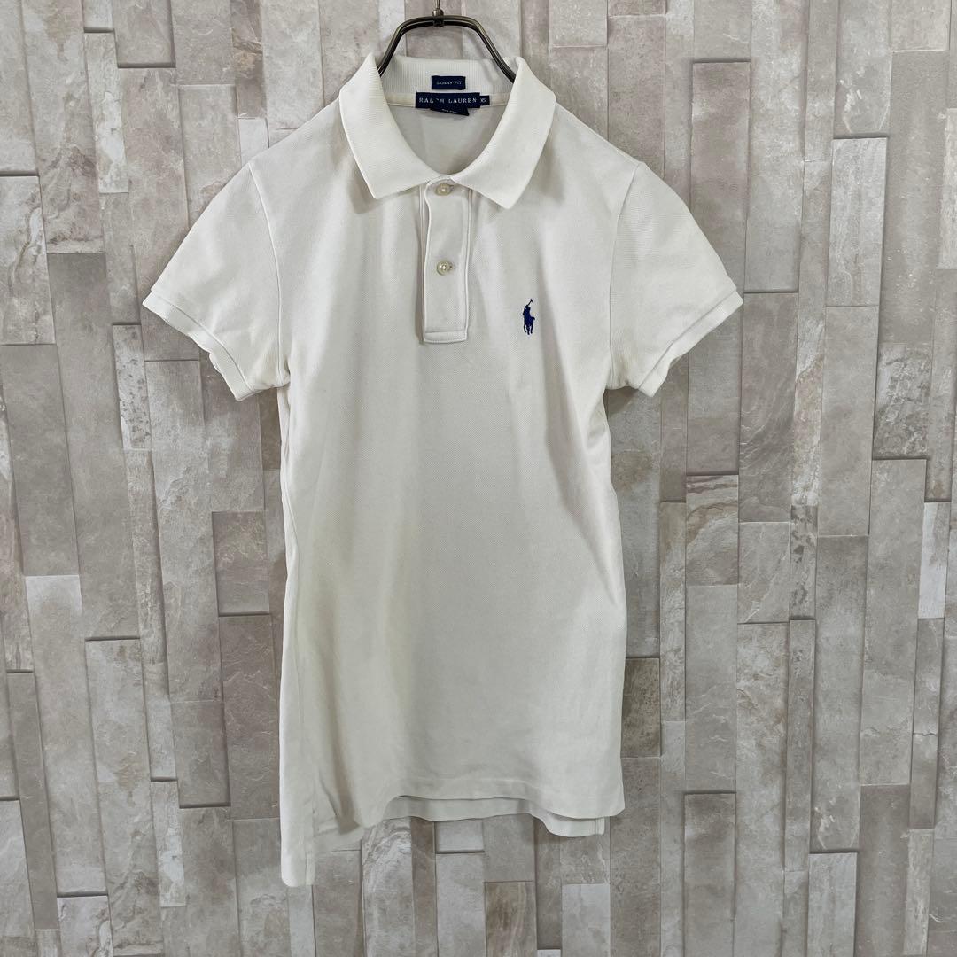 90s POLO RALPH LAUREN 半袖ポロシャツ XS ホワイト