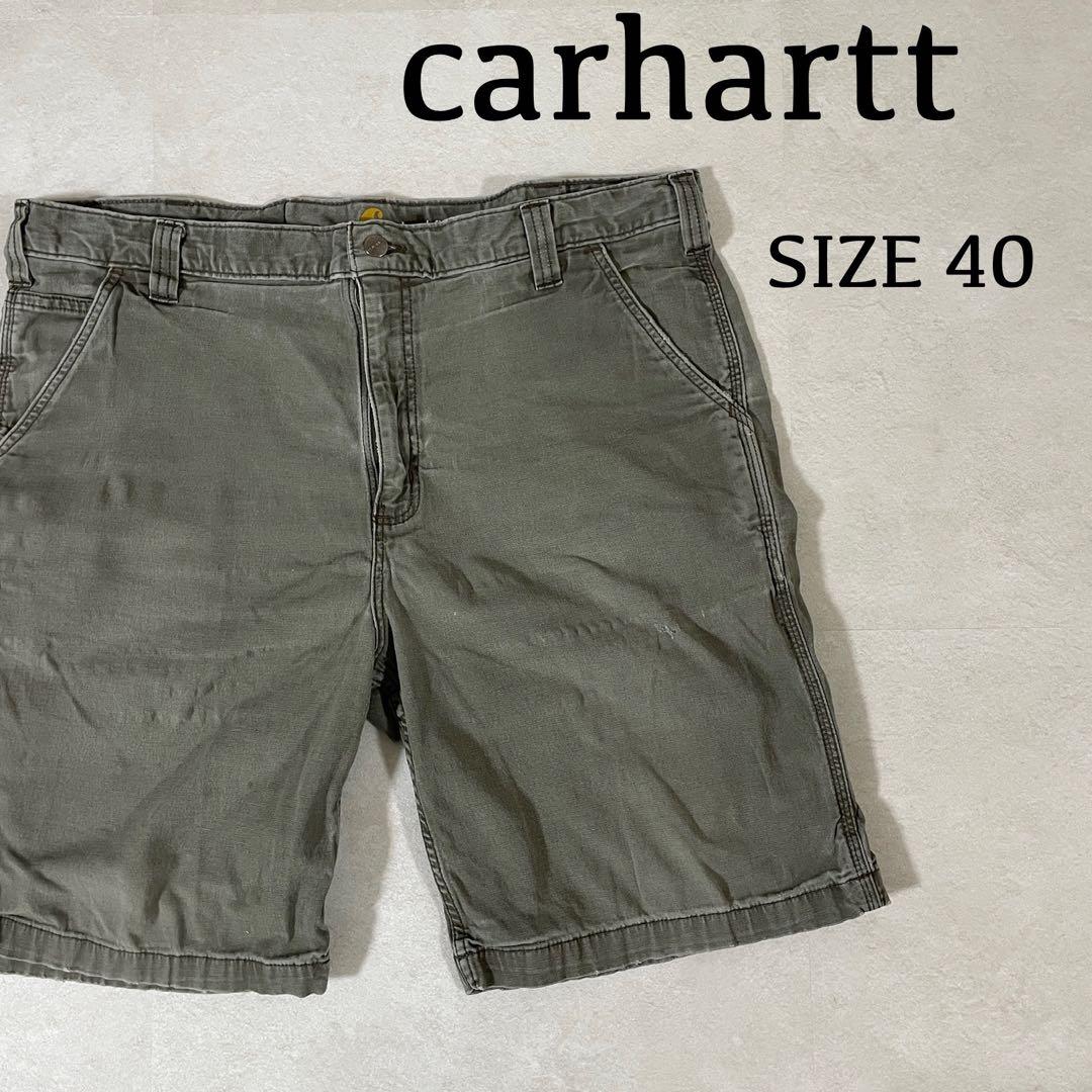 古着carhartt ハーフパンツ サイズ40 グレー