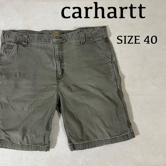 古着carhartt ハーフパンツ サイズ40 グレー