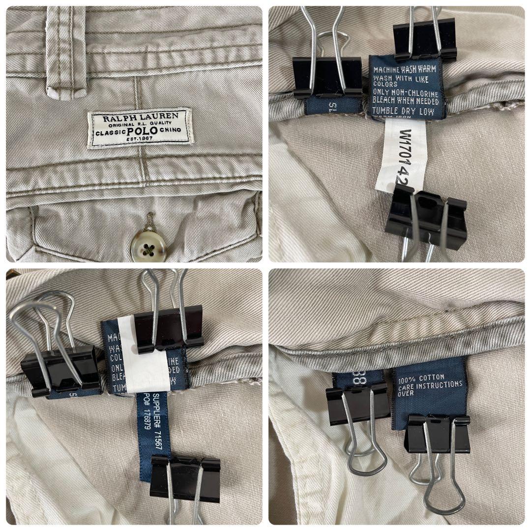 90s POLO RALPH LAUREN ハーフパンツ サイズ38 ベージュ