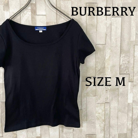【美品】BURBERRY BLUE LABEL ブラック 半袖Tシャツ Mサイズ
