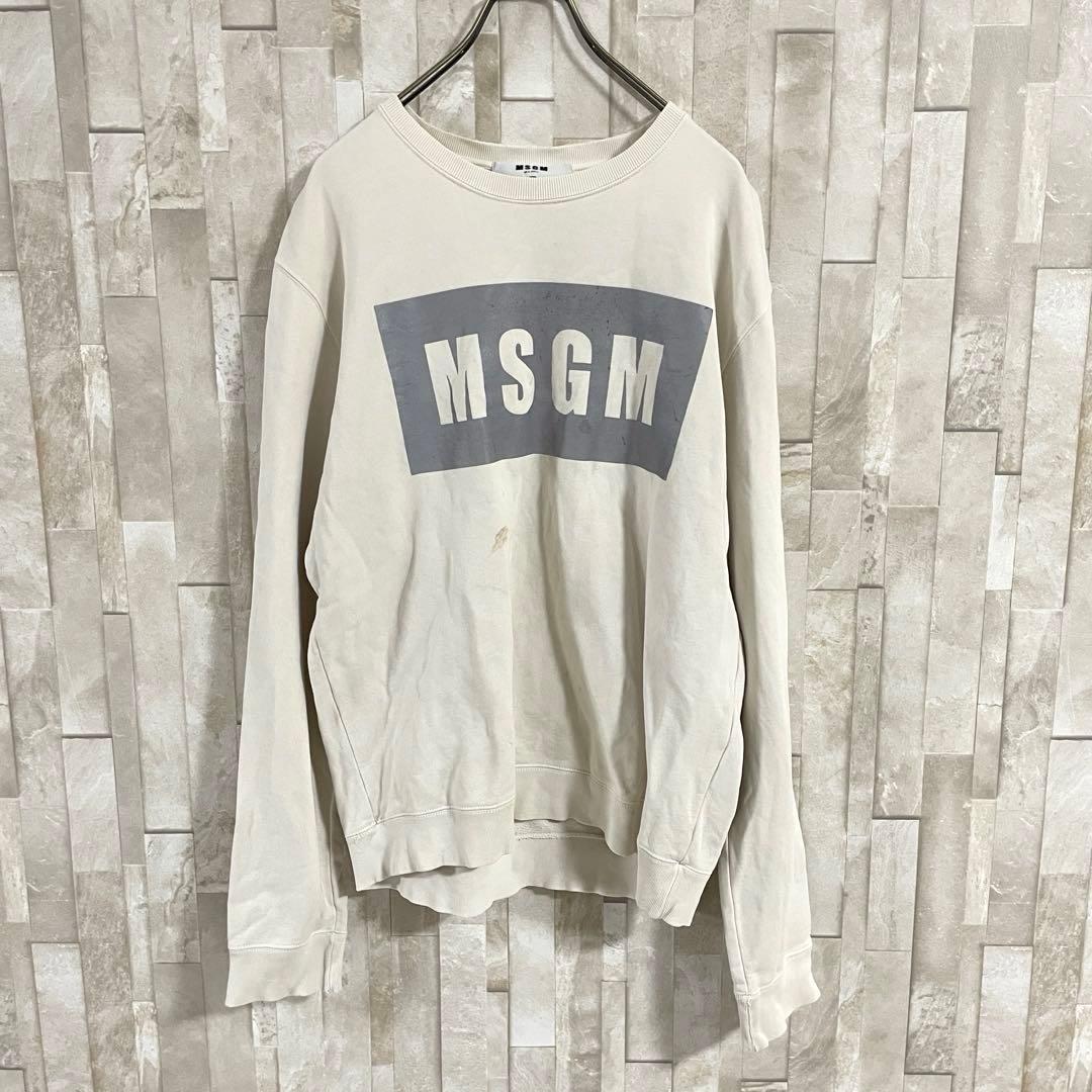 古着 MSGM エムエスジーエム スウェット トレーナー サイズM ホワイト
