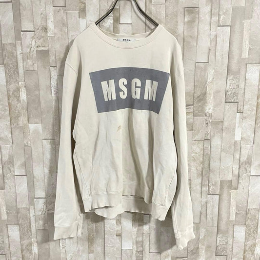 古着 MSGM エムエスジーエム スウェット トレーナー サイズM ホワイト