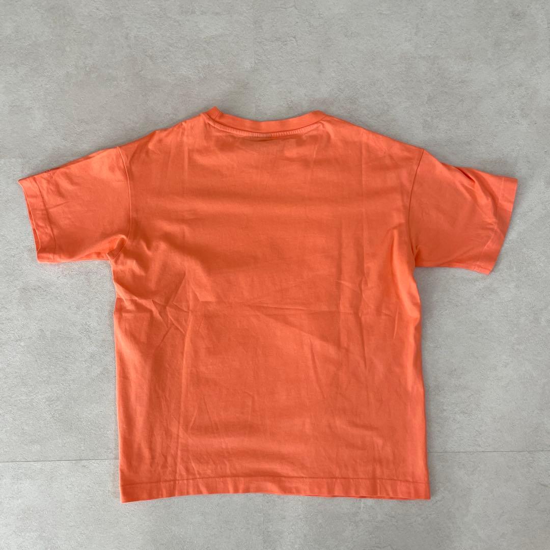 【美品】adidas 半袖Tシャツ ボタニカル グラフィックプリント オレンジ