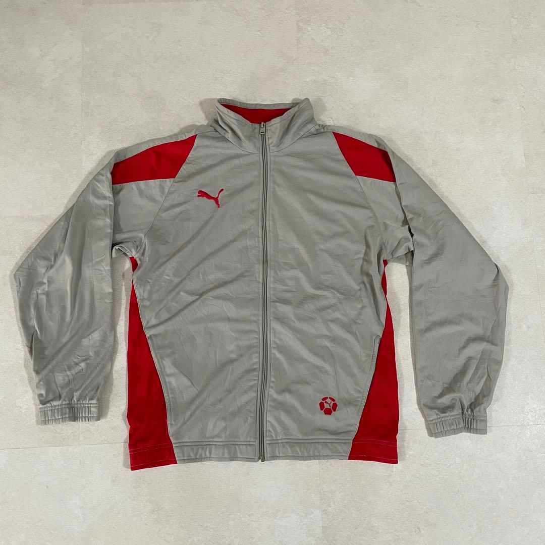 古着 PUMA 長袖 トラックジャケット バックプリント サイズM バイカラー
