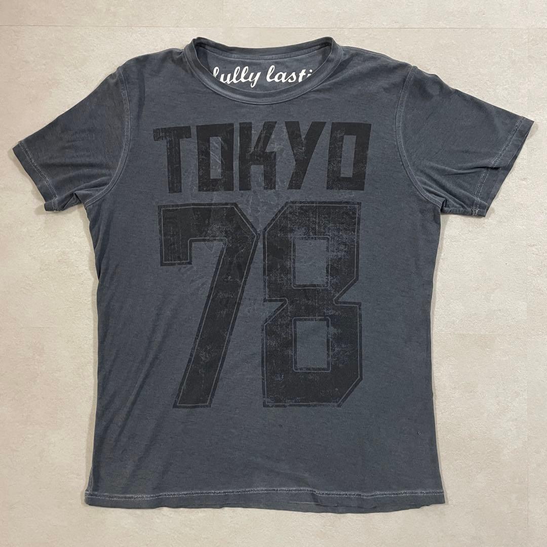 古着 DIESEL リバーシブル プリント 半袖Tシャツ グレー