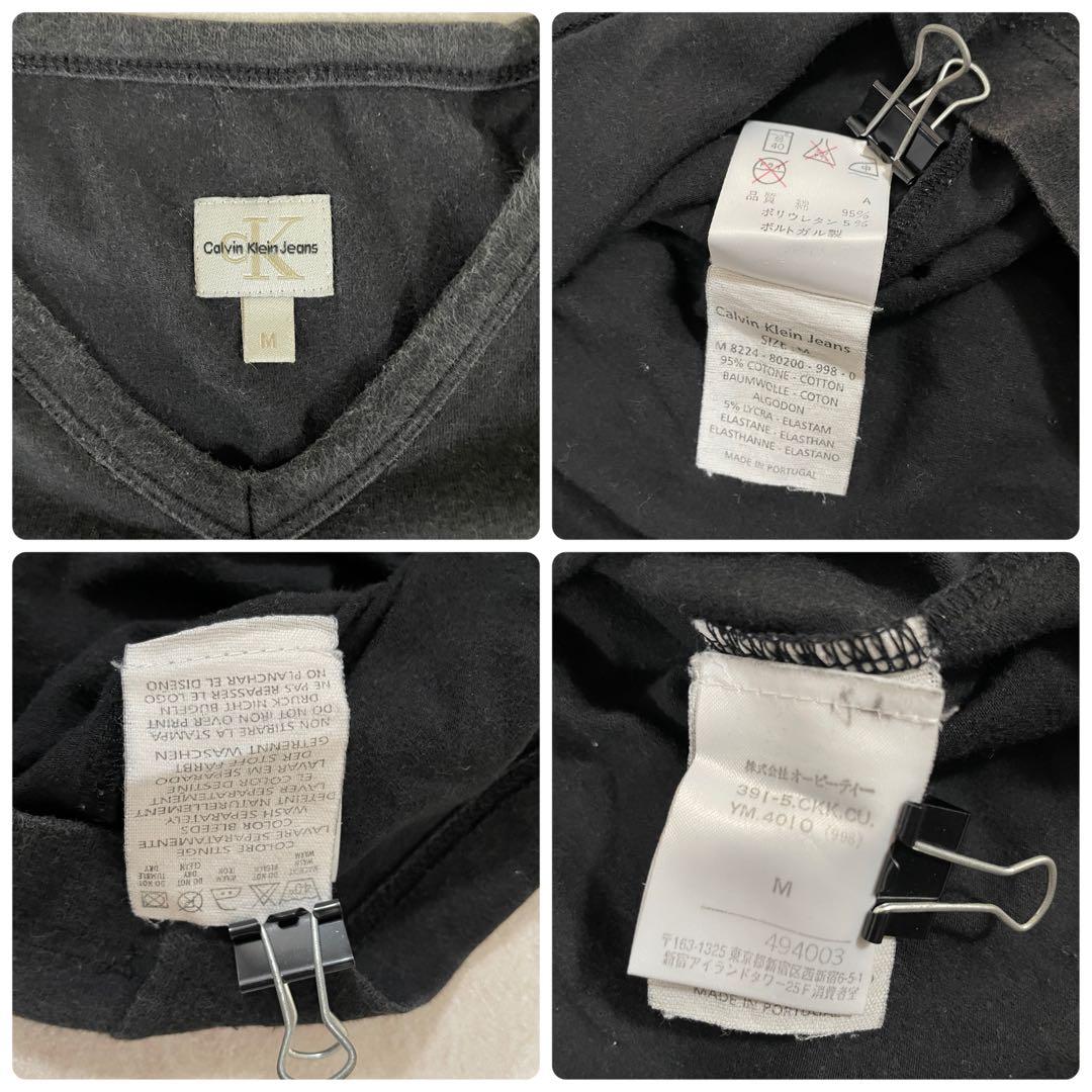 古着 Calvin Klein Jeans 長袖Tシャツ サイズM ブラック