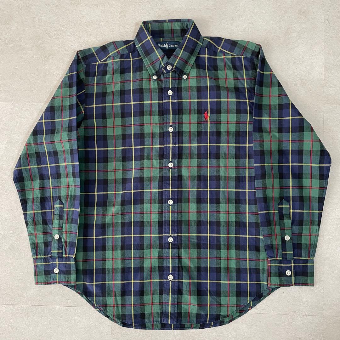 【美品】90s POLO RALPH LAUREN 長袖シャツ チェック柄
