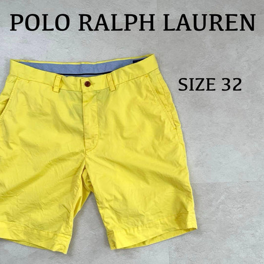 【美品】POLO RALPH LAUREN ハーフパンツ サイズ32 イエロー
