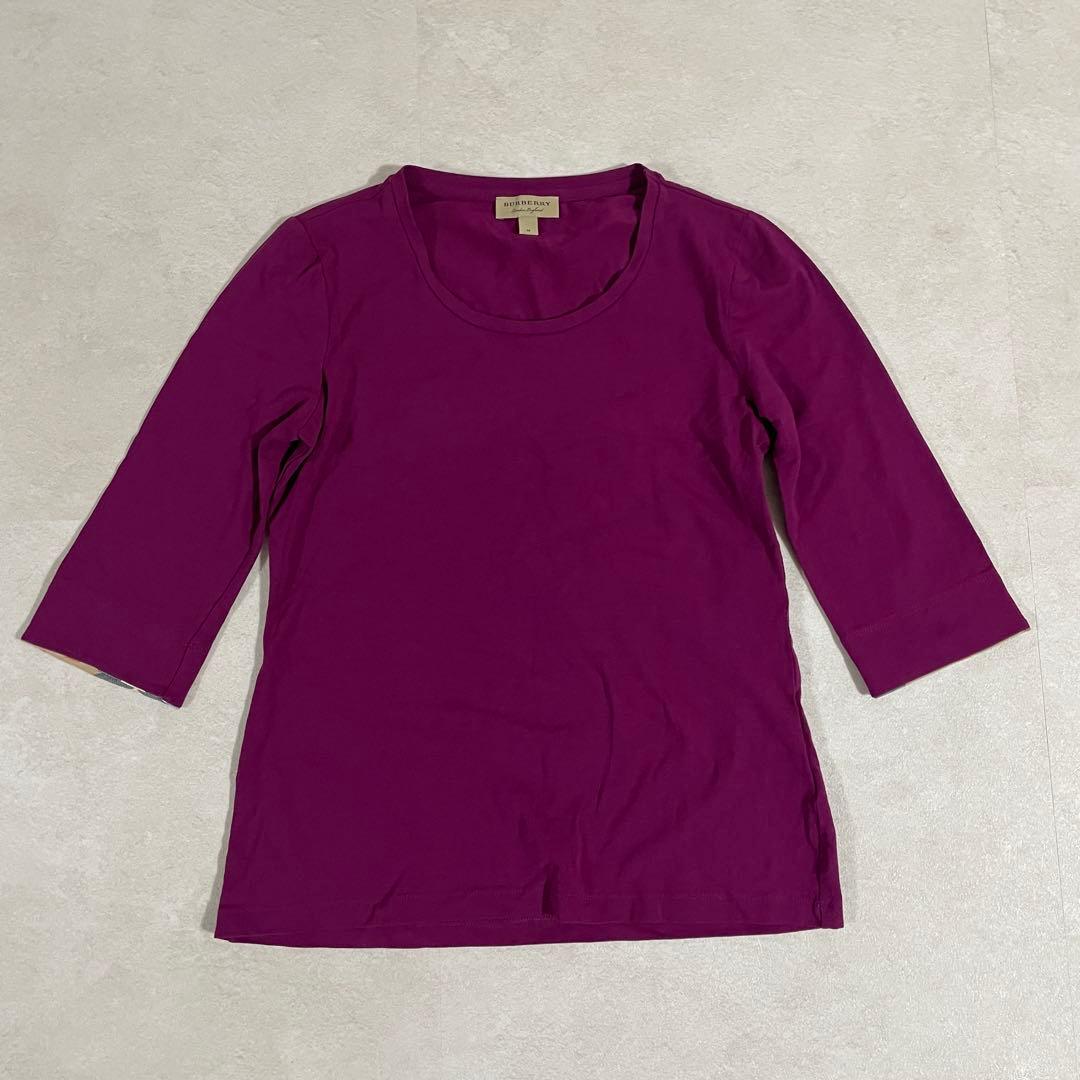 【美品】BURBERRY Tシャツ バーバリーチェック サイズ M パープル