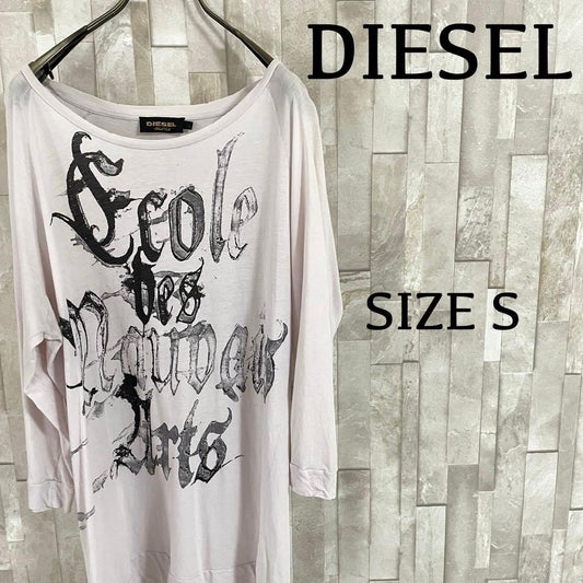 古着 DIESEL BLACK GOLD 7分袖Tシャツ S ライトピンク