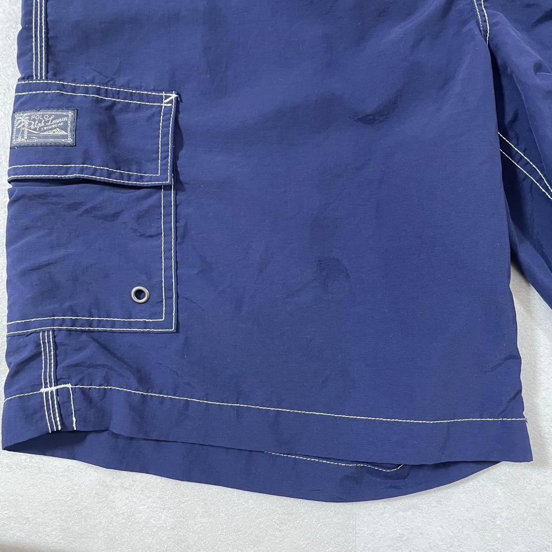 90s POLO RALPH LAUREN スイムショーツ サイズM ネイビー
